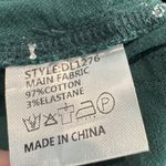 By Dyln Cooper Green High Rise Wide‎ Leg Baggy Jeans Contrast Stitch Size Small Photo 7