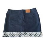 Michael Kors Denim Mini Skirt With Seashell Embellishment Size 14 Photo 7