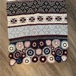 Parker  Blue Lilac Knit Dress Crochet Flower Motif Pattern Small Photo 6