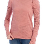 We The Free  Natasha pink ruched puff sleeve long sleeve top small Photo 0