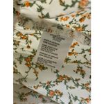 Paper Crane  Women Babydoll Top M Floral Puff‎ Sleeve Smock Crop Tie Ruffle White Photo 6