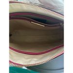 Sam Edelman NWT Chevron Suede Leather Patchwork Fringe Clutch Red/ Brown Photo 7