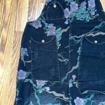 Funky QES Goth Floral Black Overalls with Pockets! Size 16 Photo 5
