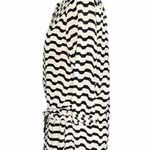 Anthropologie Isabella Sinclair Black Cream Waves Drop Waist Tunic Size Small Photo 2