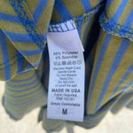 LuLaRoe  Womens Dress‎ Size M Maurine Green Blue Striped Swing Bell Sleeves NEW Photo 4