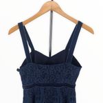 Foxiedox  Blue Maisie Lace Velvet Trim Midi Dress Sheer Overlay Sleeveless size 2 Photo 6