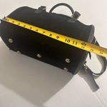 Street Level  Suede Crocodile embossed black leather crossbody bag Photo 12