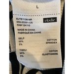 Elodie  Women's Sleeveless Ribbed Scoop Neck Black White Striped Tank Top L NWT Photo 10