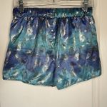 Disney ’s XS Aladdin Jasmine Gold Feather Print Teal Lightweight Pajama Shorts Photo 5
