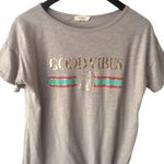 Prómesa Promesa Womens Graphic Tee Made In USA Twist Trendy Cotton Short Sleeve Gray XL Photo 1