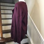 Lucky Brand  Wine Cranberry Open Front Cardigan Sz S Photo 7