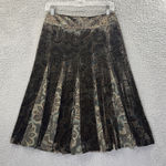 Loft Y2K Velvet Paisley Midi Skirt Whimsigoth Boho Grunge Academia Retro Women 2 Photo 0