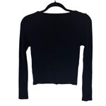 Madewell  Ribbed Cardigan Crop Tee - Black Size S Photo 4
