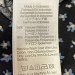 Madewell  Blue Floral Long Sleeve V Neck Button Up Blouse Shirt Crop Top Size S Photo 3