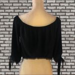 Ambiance brand semi sheer elastic cropped Black Photo 4