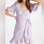 JustFab Ruffle True Wrap Dress Linen Blend Size XXL NWT Photo 0