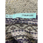 Maurice's Fair Isle Women Cowl Neck Tunic Boho Sweater Beige Multi Color Size M Photo 7