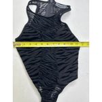 Maniere De Voir  Black Zebra Print Bodysuit In Size 2 Photo 6
