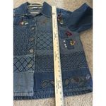 Vintage Keren Hart Quilted Patchwork Denim Jacket Size XL Cotton Fall Cottage Blue Photo 5
