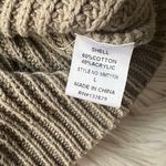 Miou Muse Beige Detail Sleeve Mock Neck Cropped Sweater Photo 8