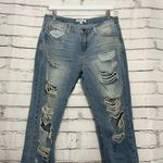 Cello  Jeans Distressed Mid Rise Light Wash Boyfriend Denim Women’s 11 Ripped Y2K Photo 5