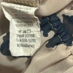 Emma Rose Bishop Sleeve Top Cross Print Beige Blouse Sheer Long Sleeve‎ Tan Size M Photo 6