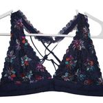 Victoria's Secret PINK  Blue White Orange Pink Green Purple Floral Bralette Sz S Photo 0