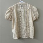 Industry Embroidered Eyelet Puff Sleeve Button Photo 5