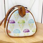 Dooney & Bourke  Snowcone Barrel Shoulder Bag Purse White Pastel Leather Photo 5