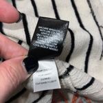 Torrid  size 1 striped black off white striped button down front short sleeve top Photo 5