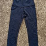 Lululemon Wunder Under Crop Score Jacquard Black Cerulean Blue Photo 6