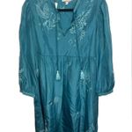 Johnny Was  NWOT Christy Flowy Tie Front Whimsical Embroidered Dress XS Photo 4