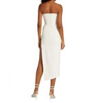 DAVID KOMA Glass Embellished Strapless Crystal Trim Dress, Size 2 New w/Tag White Photo 5