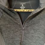 Layer 8 gray half zip ribbed athletic performance long sleeve activewear top Gray Photo 5