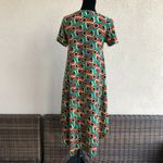 LuLaRoe Womens Dress Size XS Geometric Carly Swing Yellow Orange Green Black Photo 2