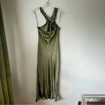 Petal and Pup  Grasie Olive Green Satin Halter Maxi Dress 2 Photo 11