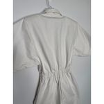 Vintage Venezia Sportswear White Denim Jumpsuit 80s Power Suit Cinched Waist XXS Photo 14