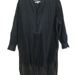 Little white lies bathing suit coverup dress black mesh XS High low Photo 0