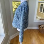 Rachel Zoe Light Denim Floral Printed Cropped Jacket Size Medium Photo 1