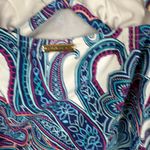 Sunsets Forever Tankini Top Regatta Paisley‎ Twist Front Swimwear 32G Blue Size 32 Photo 7