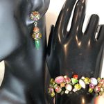 HEIDI DAUS Elegant Multicolor Drop Earrings Purple Photo 14