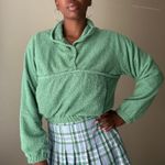 Vestique Green Teddy Cropped Sweatshirt Size Medium Photo 1