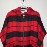Treasure & Bond Buffalo check plaid hooded zip up cape with pockets Photo 2