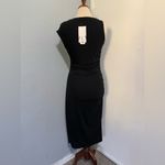 ZARA  New Women Black Casual Party Asymmetric Draped Midi Dress Size M Photo 11