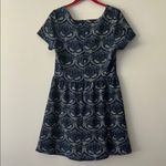Alya |Navy Blue Patterned Dress sz Large Photo 3