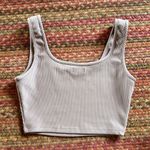 CROP RIBBED DUSTY LAVENDER PURPLE TOP Photo 2