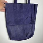 Noonday collection blue‎ purple leather tote bag Photo 0