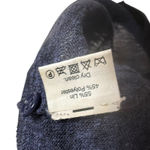 J.Crew Navy Blue Linen Blend Knit Button Front V Photo 3