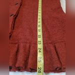 Joseph A  Rust Orange 100% Wool Ruffle Hem Jacket Size L Photo 5