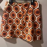 Cider  Retro Circle Mini Skirt in Orange and Brown Photo 1